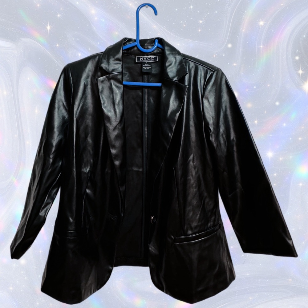 NYC Black Faux Leather Jacket